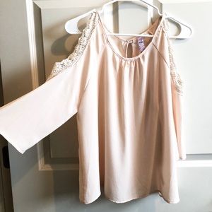 Blush off the shoulder Blouse
